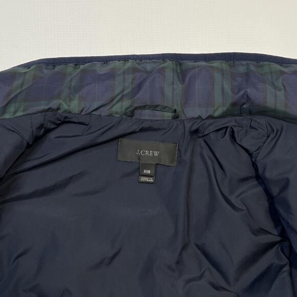 J Crew Vest Womens XXS Plaid Quilted Puffer Blackwatch Insulated Winter Jacket - Picture 6 of 10